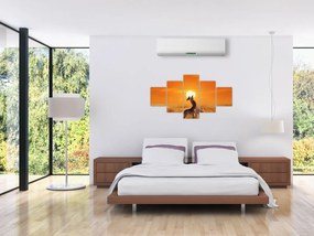 Obraz - Żyrafy w Parku Narodowym Serengeti (125x70 cm)
