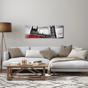 Obraz - Houses of Parliament w Londynie (z zegarem) (90x30 cm)