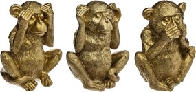 Trzy mądre małpy, figurki z polyresinu, wys. 17 cm