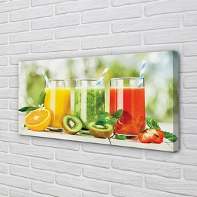 Obraz canvas na ścianę Owocowy Duet Truskawki I Kiwi