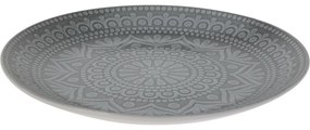Płytki talerz z kamionki Ethnic, śr. 27 cm, szary