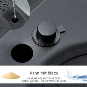 HOMCOM Stojak do Koszykówki Regulowana Wysokość Czarny 83x75x206–260cm | Aosom PL