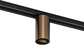 Nowoczesny reflektor ciemny brązowy do systemu szynowego 1-fazowego GU10 35mm - Iconic Ruby Honey