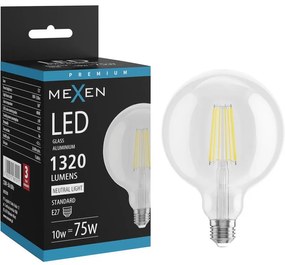 Mexen Vintis żarówka filament LED E27, G125, 10W, Neutralna - 4000K, 1320 lm, clear - L158-E27-1040-00