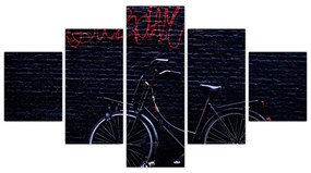 Obraz roweru w Amsterdamie (125x70 cm)