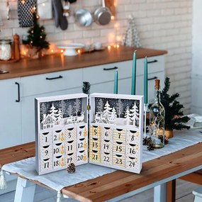 Solight LED kalendarz adwentowy Książka, 8x LED, 40 x 30 cm, 2x AAA