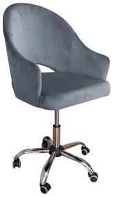 Fotel JENISEJ BL VELVET ciemno szary ATOS