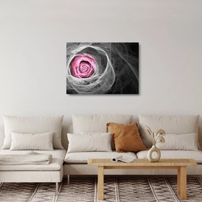 Obraz na szkle - Róż abstrakcyjny, fuksja (70x50 cm)