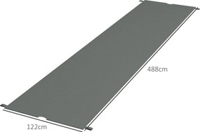 Outsunny Daszek zastępczy do pergoli z ochroną UV, żagiel przeciwsłoneczny do zadaszenia tarasu dla pawilonu 3 x 3 m, ciemnoszary | Aosom PL