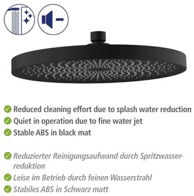 Deszczownica sufitowa okrągła SOFTWATER, Ø 26 cm, WENKO