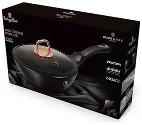Berlinger Haus Patelnia głęboka z pokrywką Black Rose Collection, 24 cm