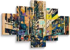 Obraz malowanej abstrakcji (125x70 cm)