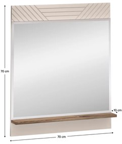 Lustro EYCO 70, kaszmir/dąb castello