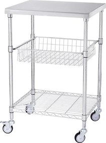 Wózek Narzędziowy SucceBuy 61 x 50 x 93 cm, 213 kg, 3 warstwy, 6 hakenów, wóz na kółkach