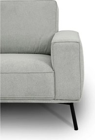 Jasnoszary narożnik z tkaniny szenilowej (lewostronny/w kształcie litery L) Amsterdam – Scandic