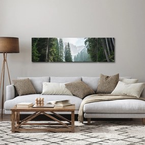 Obraz leśnego jeziora (170x50 cm)