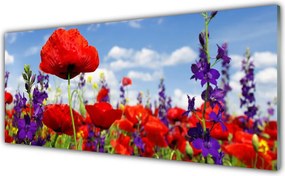 Dekor Szklany do Kuchni Wyrafinowany Bukiet Ścienny