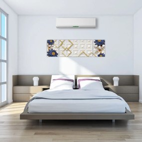 Obraz - Diamentowe kwiaty (170x50 cm)