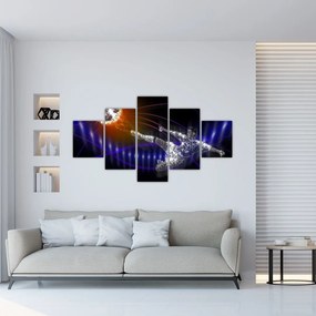 Obraz skaczącego piłkarza (125x70 cm)