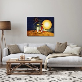 Obraz na szkle starożytnego obrazu (70x50 cm)