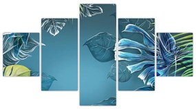 Obraz - Liście roślin tropikalnych (125x70 cm)