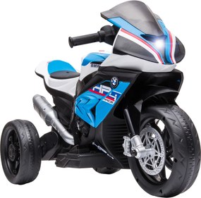 HOMCOM Motocykl Elektryczny dla Dzieci, z Reflektorami i 3 Trybami Muzyki, Dla Dzieci 1,5-5 Lat, Niebieski, 82,5 x 42 x 54 cm