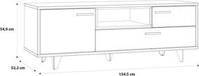 Młodzieżowa szafka RTV Raven 131 dąb artisan/beton
