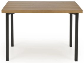 Zestaw drewniany stół + 4 krzesła, komplet naturalny / czarny MILTON