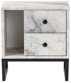 Stolik nocny Glimmer Fressia Marble Black