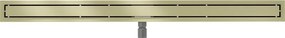 Mexen Flat M13 odpływ liniowy 2w1 120 cm, złoty szczotkowany - 1A10120
