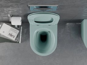 Mexen Lena miska wc Rimless z deską wolnoopadającą slim, duroplast, zielona jasna mat - 30224048