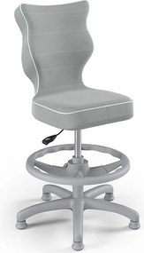 Obrotowe krzesło dziecięce z podnóżkiem Petit Grey rozmiar 3 (119-142 cm)