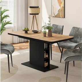 Stół jadalny goldkraft dąb/czarny 120x80x3.6 fenaro