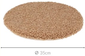 Poduszka na krzesło okrągła TEDDY boucle, Ø 35 cm