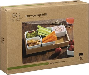 Zestaw miseczek na przekąski + taca