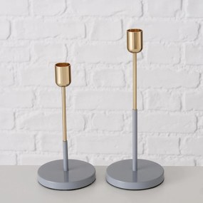 Świeczniki metalowe na jedną świecę TELMO, 2 sztuki