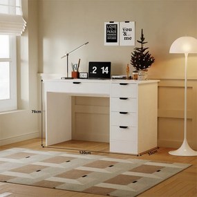 Biurko komputerowe młodzieżowe stolik nowoczesne z szufladami loft 120 cm