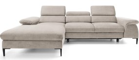 Masseno Narożnik MESTO z funkcją spania i pojemnikiem na pościel Narozniki L, Rozkładana sofa - Beżowy, VOGUE 02