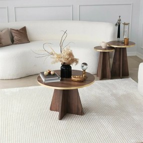 Stolik konferencyjny Mushroom Gold and Walnut