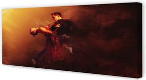 Obraz drukowany na płótnie Taniec w Deszczu i Dymie