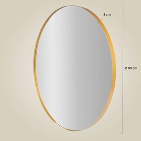 Lustro okrągłe NOOR, metalowa rama, Ø 80 cm