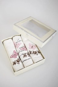 Ręczniki kuchenne BUTTERFLY, 3 szt Biały Zestaw (3szt., 40x60 cm)