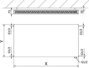 Mexen Flat CVF21 grzejnik płytowy 600 x 1000 mm, podłączenie dolne, 1210 W, biały - W621F-060-100-00