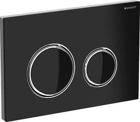 Geberit 115.884.SJ.1 - Przycisk spłukujący Sigma50 24,6x16,4 cm czarny / chrom błyszczący