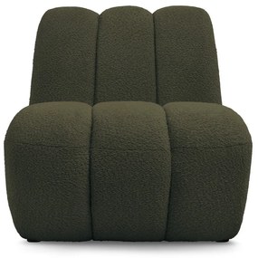 Zielony fotel z materiału bouclé Janissaire – Bobochic Paris