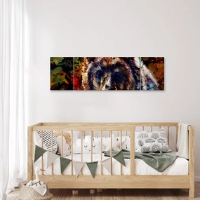 Obraz - Niedźwiedź, malarstwo (170x50 cm)