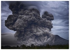 Obraz na szkle - Erupcja wulkanu (70x50 cm)