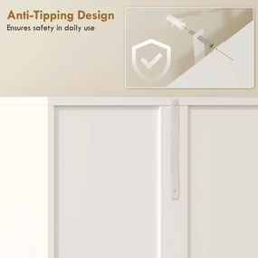 HOMCOM Wysoka na 174 cm szafka łazienkowa z uchylnym koszem na pranie i drzwiami Soft-Close, Biała | Aosom PL