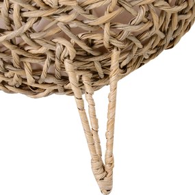 PawHut Domek dla kota, jaskinia, kosz z poduszką, nogi, PE-rattan, naturalny, Ø52x58cm | Aosom PL