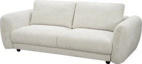 Sofa prosta z tkaniny Chenille "Saint Germain S" – 3-osobowa – beżowa